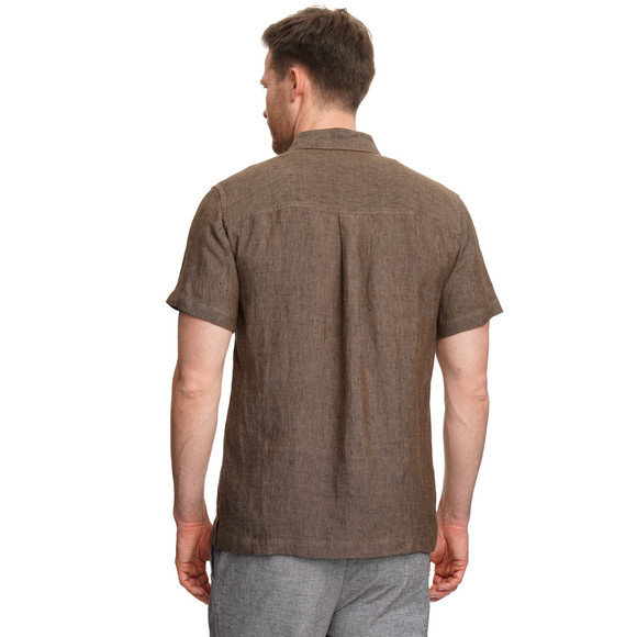Herren Leinen-Hemd mit kurzen Ärmeln