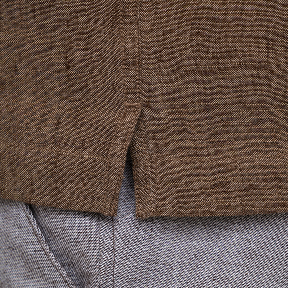 Herren Leinen-Hemd mit kurzen Ärmeln