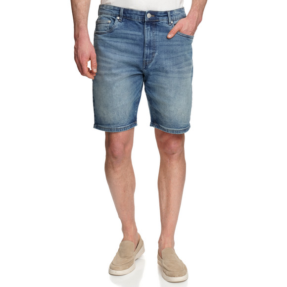 Herren Regular-Jeansshorts in Denim-Optik