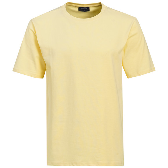 T-shirt voor heren in basic-look geel
