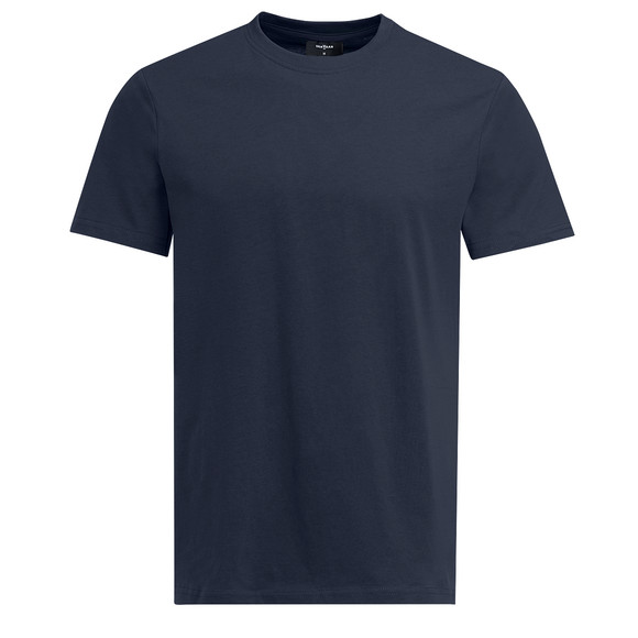 T-shirt voor heren in basic look donkerblauw