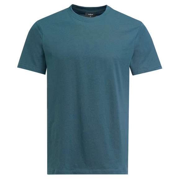 T-shirt voor heren in basic look donkere petrol