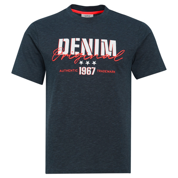 Herren T-Shirt mit Print dunkelblau