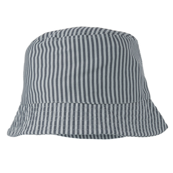 Jungen Hut mit Streifen blaugrau / dunkelblau