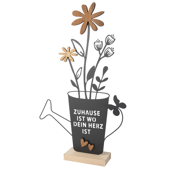 Deko-Aufsteller Gießkanne mit Schriftzug