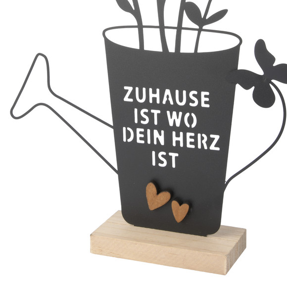 Deko-Aufsteller Gießkanne mit Schriftzug