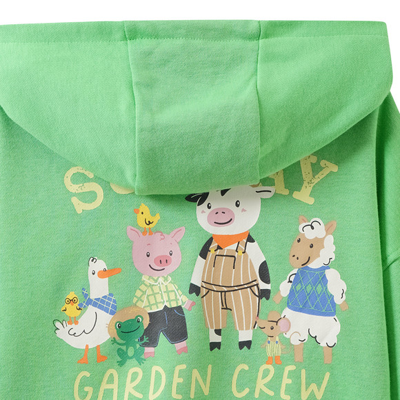 Baby Sweatjacke mit Bauernhof-Print