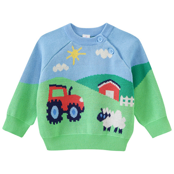 Baby Strickpullover mit Allover-Motiv