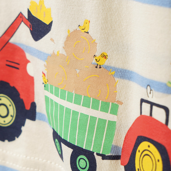 Baby T-Shirt mit Traktor-Print