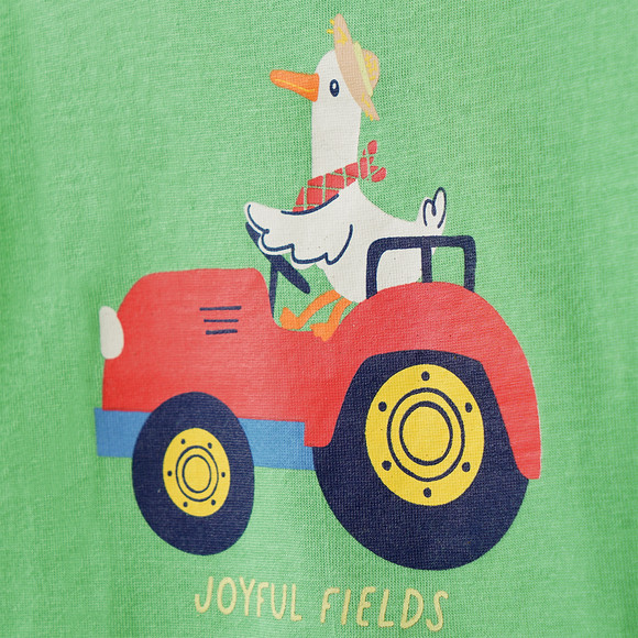 Baby T-Shirt mit Traktor-Print