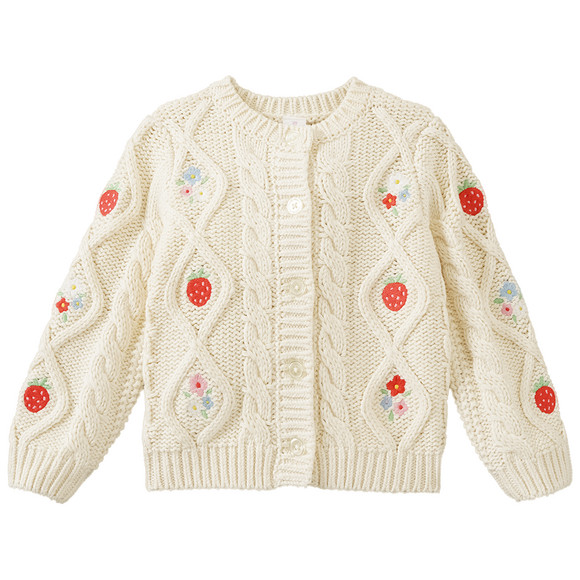Baby Strickjacke mit Stickereien