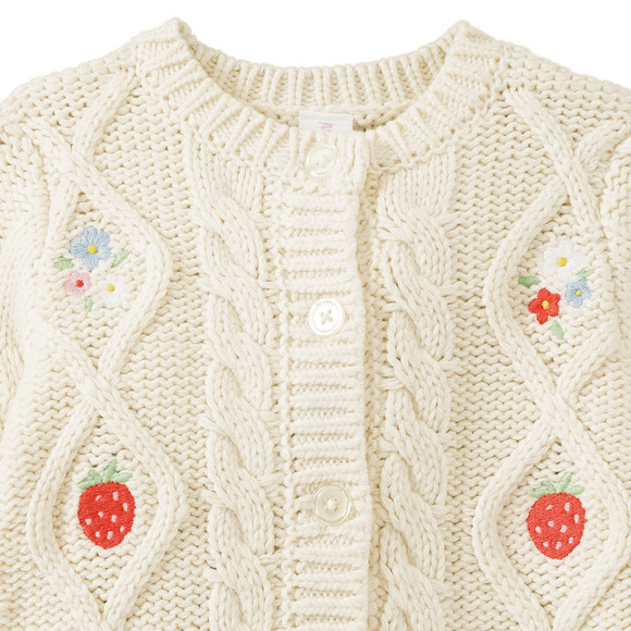 Baby Strickjacke mit Stickereien