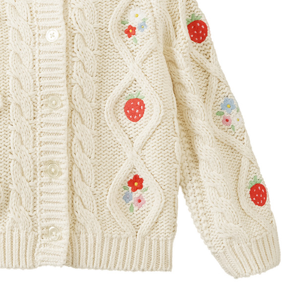 Baby Strickjacke mit Stickereien