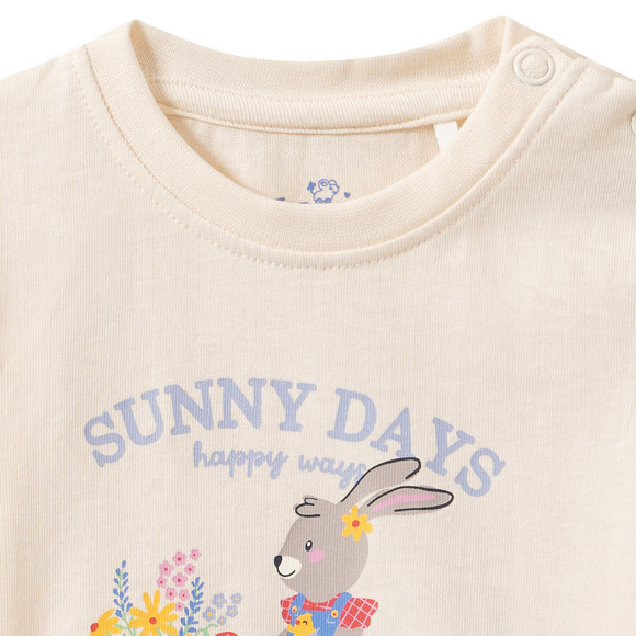 Baby T-Shirt mit Bauernhof-Print
