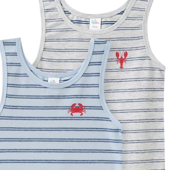 2 Jungen Unterhemden im Set