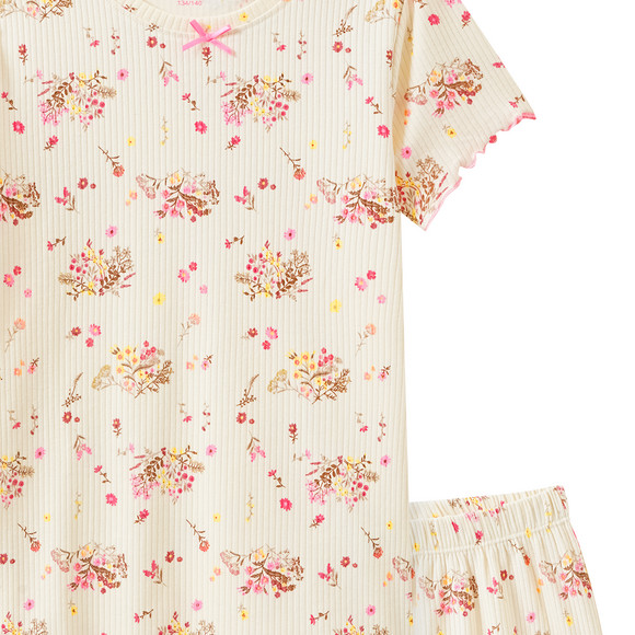 Mädchen Shorty mit Blumen-Allover