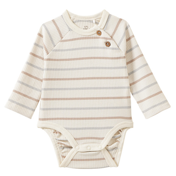 Baby Langarmbody mit Rippstruktur