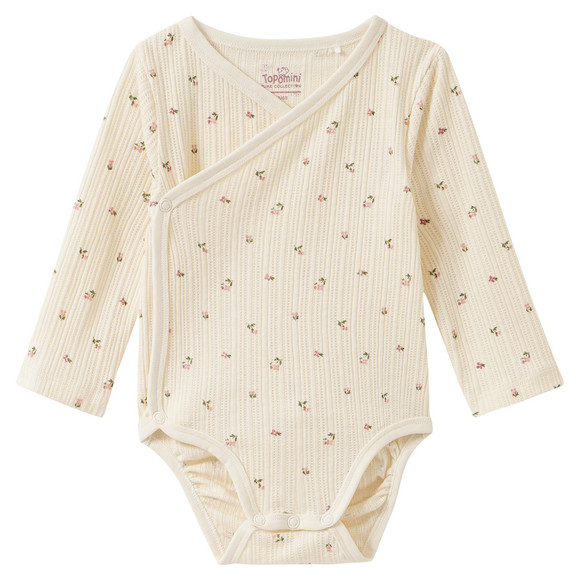 Newborn Wickelbody mit Blümchen