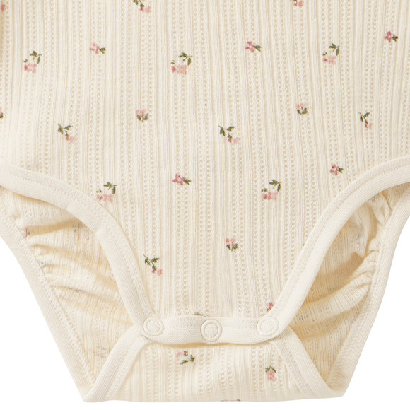 Newborn Wickelbody mit Blümchen