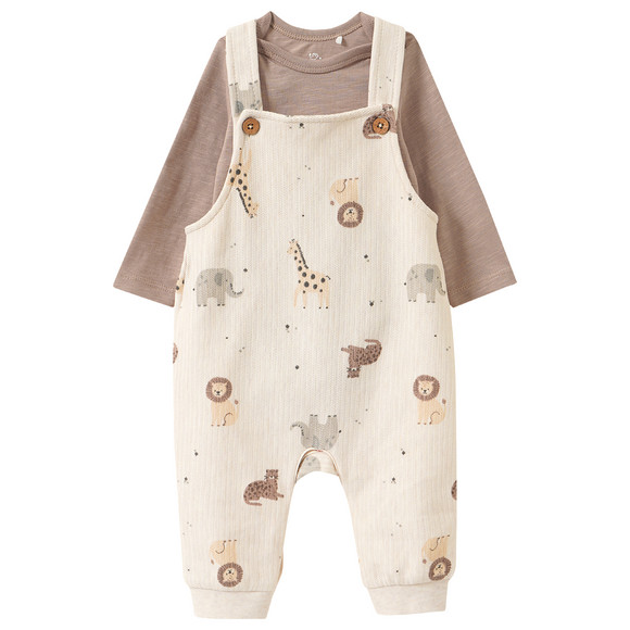 Newborn Set mit Langarmshirt und Latzhose