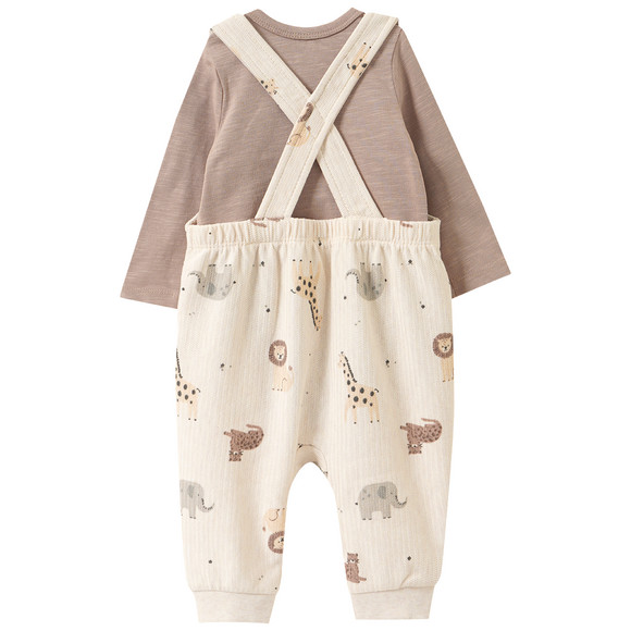 Newborn Set mit Langarmshirt und Latzhose