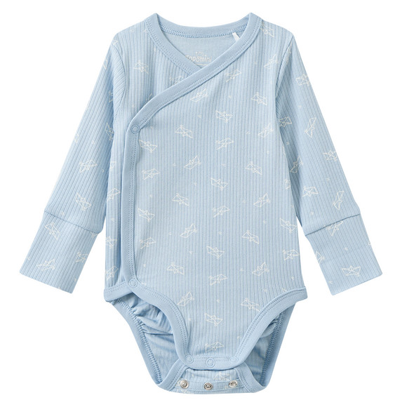 Newborn Set aus Wickelbody, Hose und Mütze