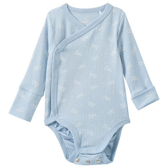 Newborn Set aus Wickelbody, Hose und Mütze