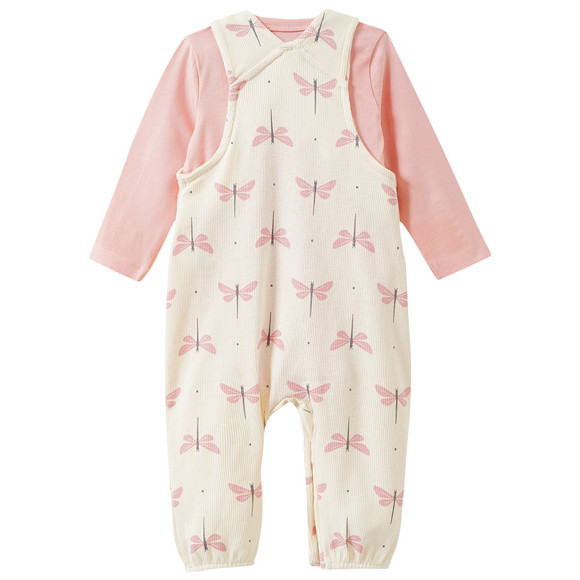 Newborn Set mit Langarmshirt und Latzhose