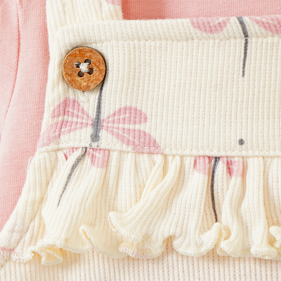 Newborn Set mit Langarmshirt und Latzhose