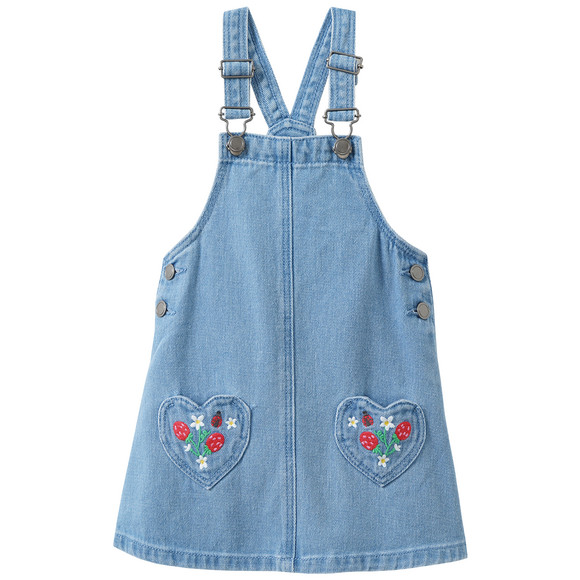 Baby Jeanslatzkleid mit Stickerei