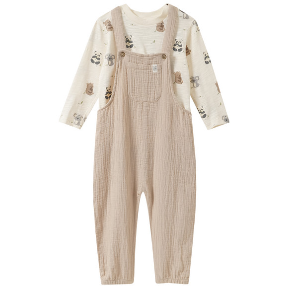 Baby Set mit Latzhose und Langarmshirt