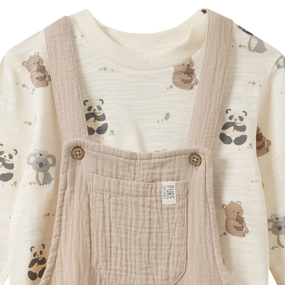 Baby Set mit Latzhose und Langarmshirt