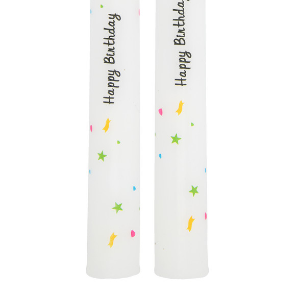 2 Stabkerzen Happy Birthday