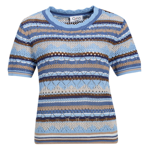 Gebreide damestrui met ajourpatroon