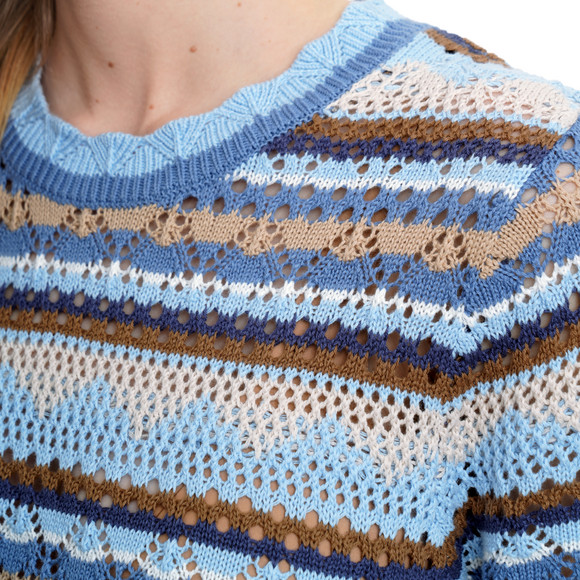 Gebreide damestrui met ajourpatroon