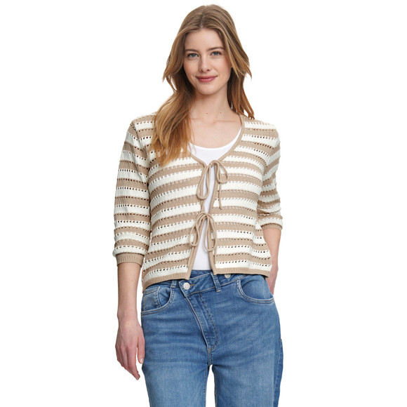 Damen Strickjacke mit Bindebändern