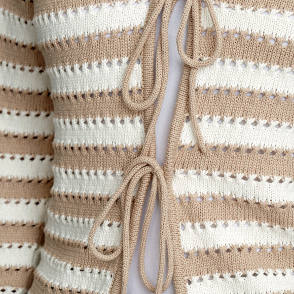 Damen Strickjacke mit Bindebändern