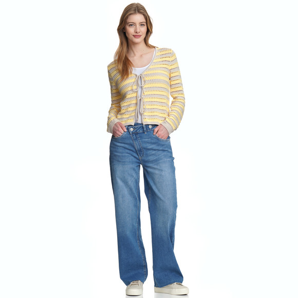 Damen Strickjacke mit Bindebändern