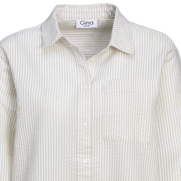 Damen Bluse in Seersucker-Optik