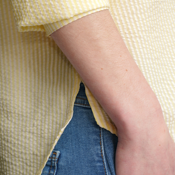 Damen Bluse in Seersucker-Optik