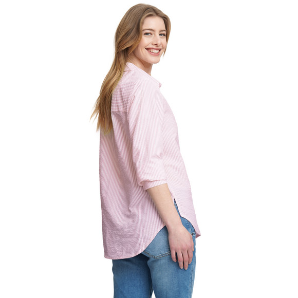 Damen Bluse in Seersucker-Optik