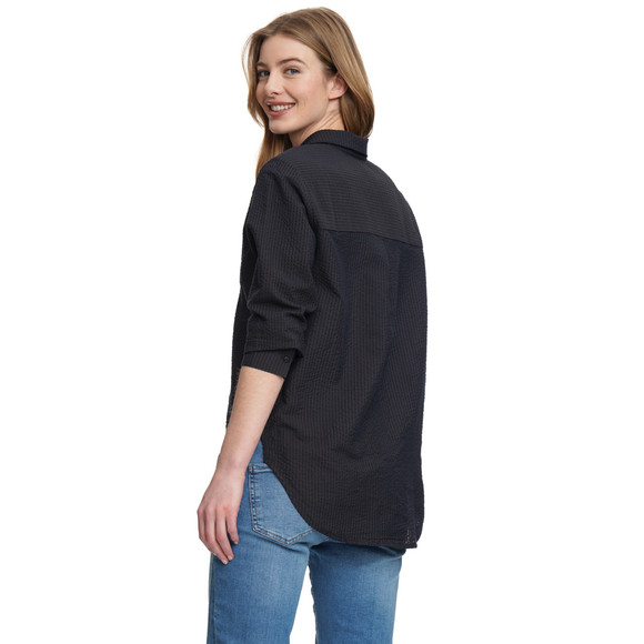 Damen Bluse in Seersucker-Optik