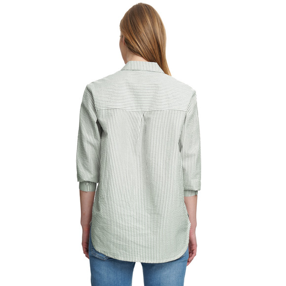 Damen Bluse in Seersucker-Optik