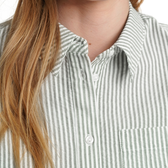 Damen Bluse in Seersucker-Optik