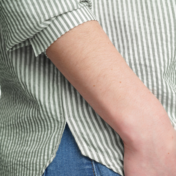 Damen Bluse in Seersucker-Optik