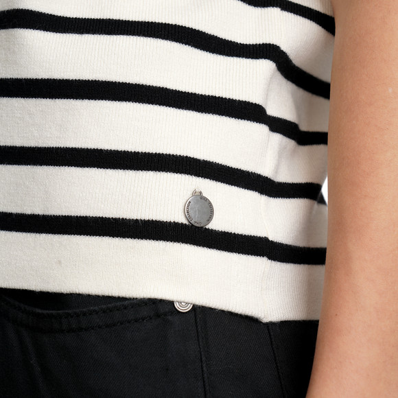 Damen Strickshirt mit kurzen Ärmeln