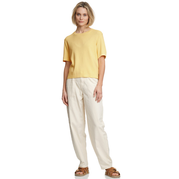 Damen Strickshirt mit kurzen Ärmeln