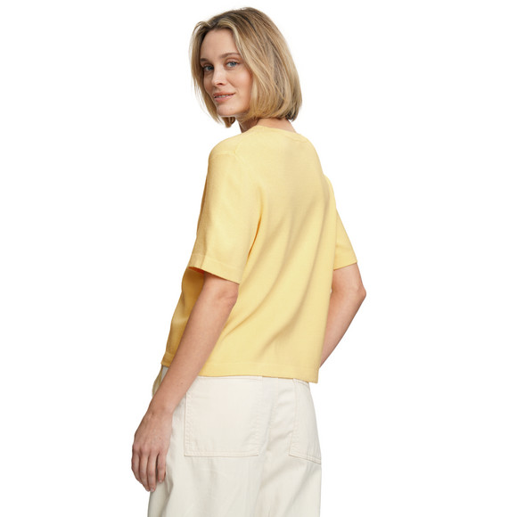 Damen Strickshirt mit kurzen Ärmeln