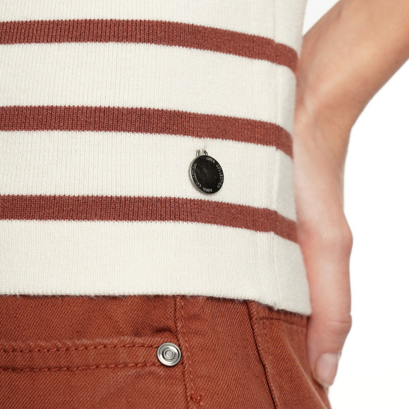 Damen Strickshirt mit kurzen Ärmeln