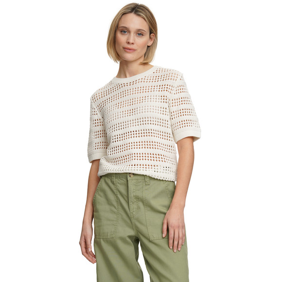 Damen Strick-Shirt mit Lochstrick